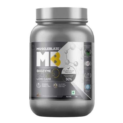 2 - MuscleBlaze Biozyme Iso-Zero, 2.2 lb Low Carb Chocolate