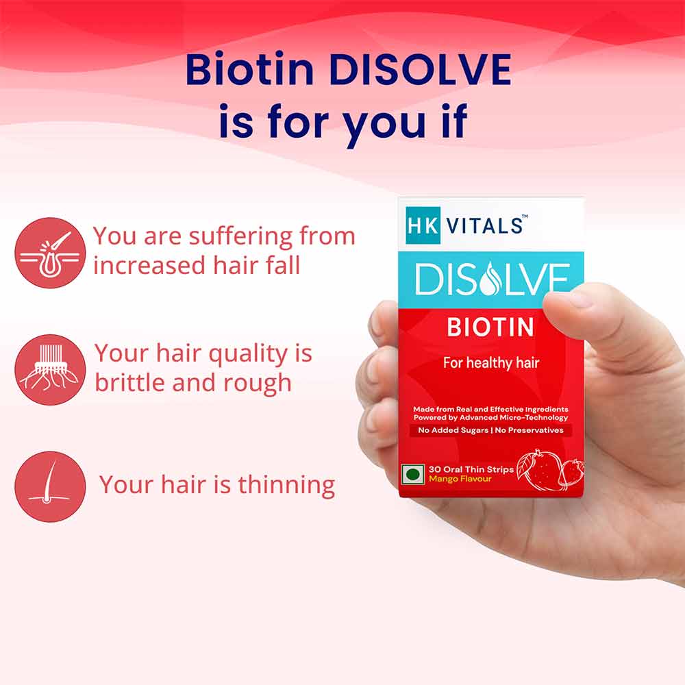 5 - HK Vitals DISOLVE Strips Biotin by HealthKart,  30 Strip(s)  Mango 