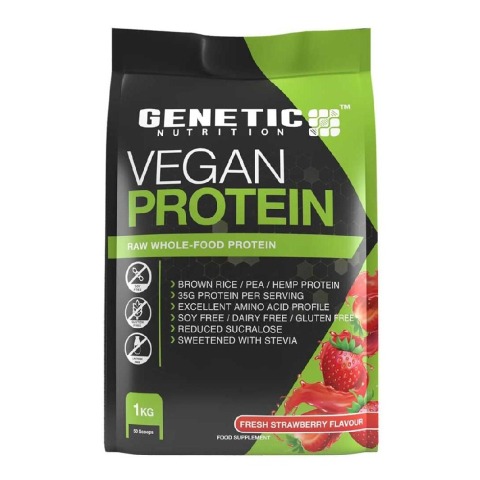 1 - Genetic Nutrition Vegan Protein,  2.2 lb  Fresh Strawberry 