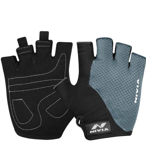 4 - Nivia Coral Sports Gloves,  Black/Grey  Small 