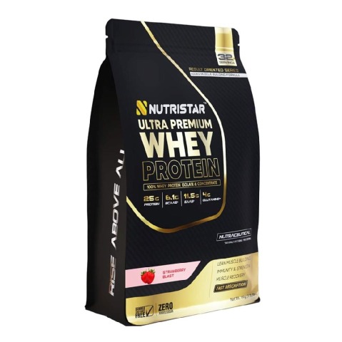 1 - Nutristar Ultra Premium Whey Protein,  2.2 lb  Strawberry Blast 