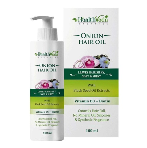 1 - Health Veda Organics Onion Hair Oil,  100 ml  for All Hair Type 