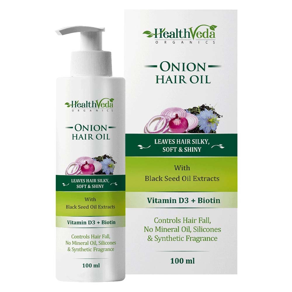 1 - Health Veda Organics Onion Hair Oil,  100 ml  for All Hair Type 