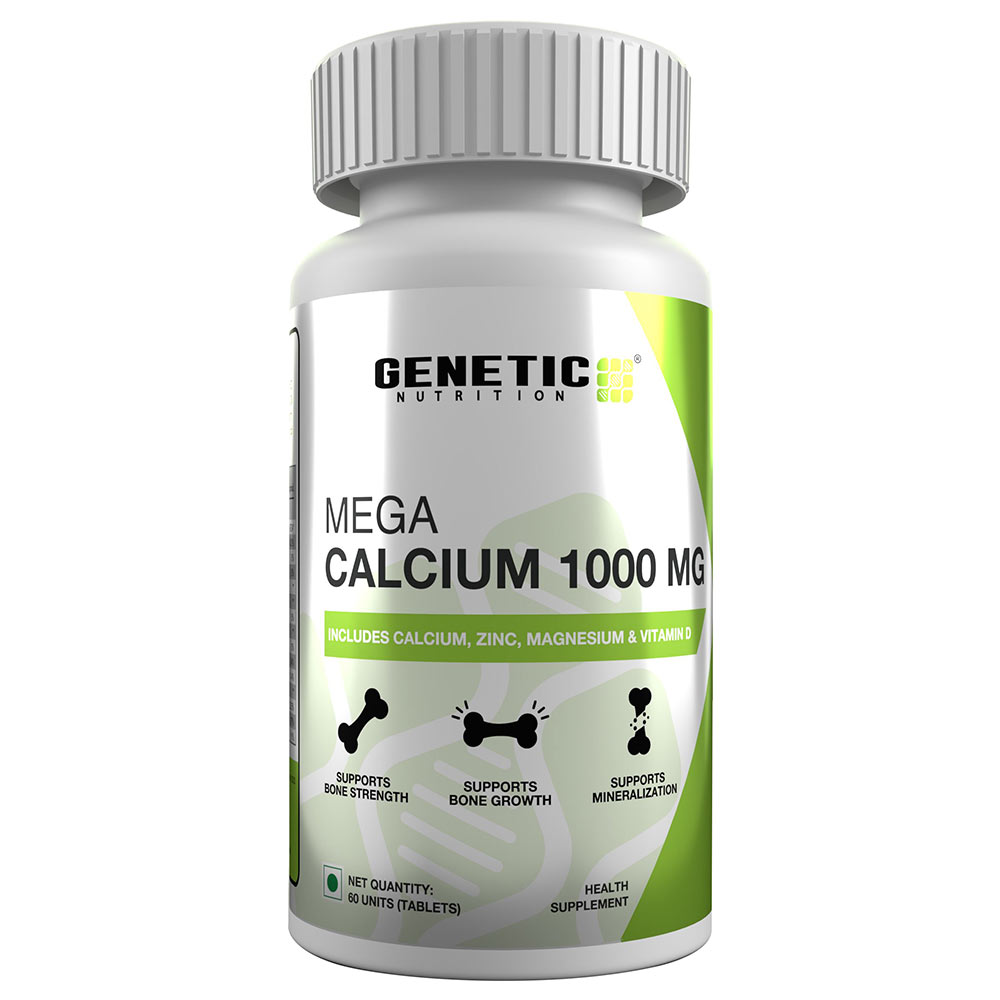 1 - Genetic Nutrition Mega Calcium 1000 mg,  60 tablet(s)  Unflavoured 