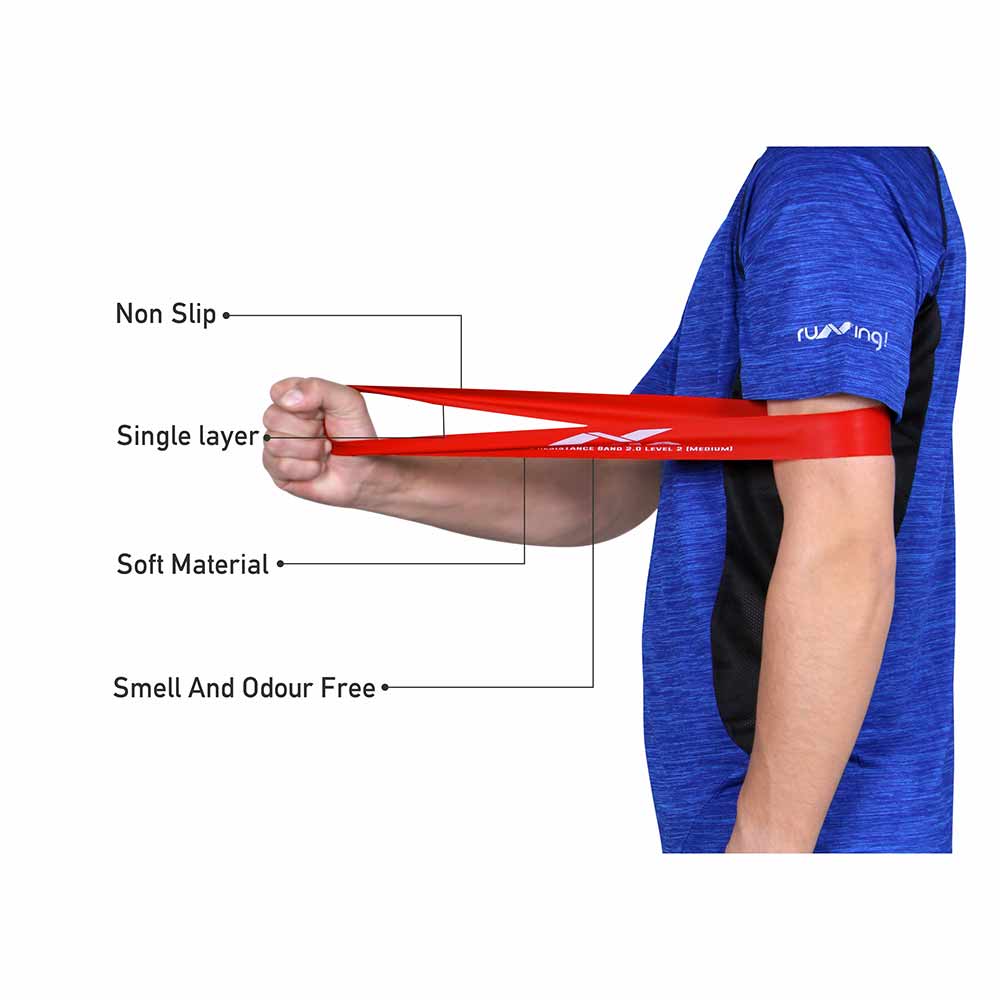 7 - Nivia Lateral Resistance Band 2.0,  Red  Level 4 (Heavy) 