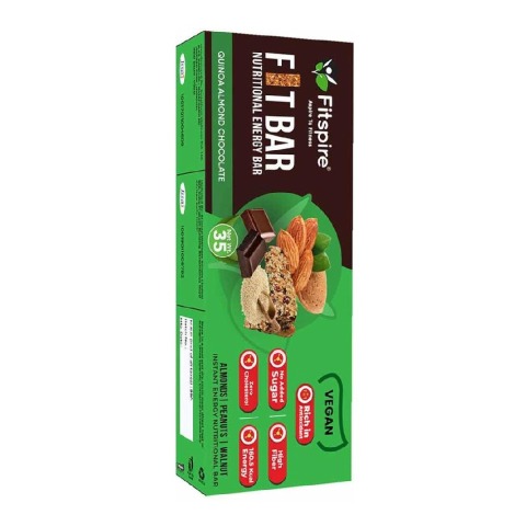 1 - Fitspire Nutritional Energy Fit Bar,  1 bar(s)  Quinoa Almond Chocolate 