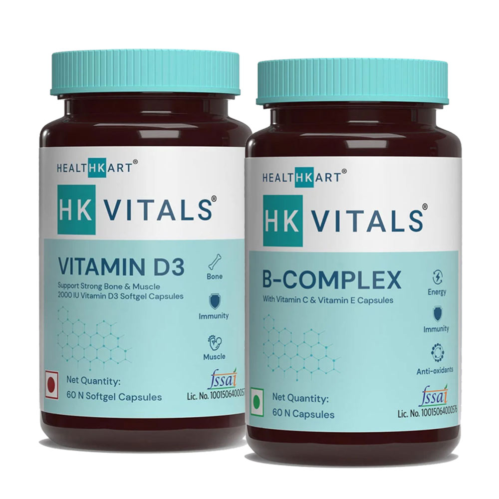 HK Vitals Vitamin D3 & B Complex Combo