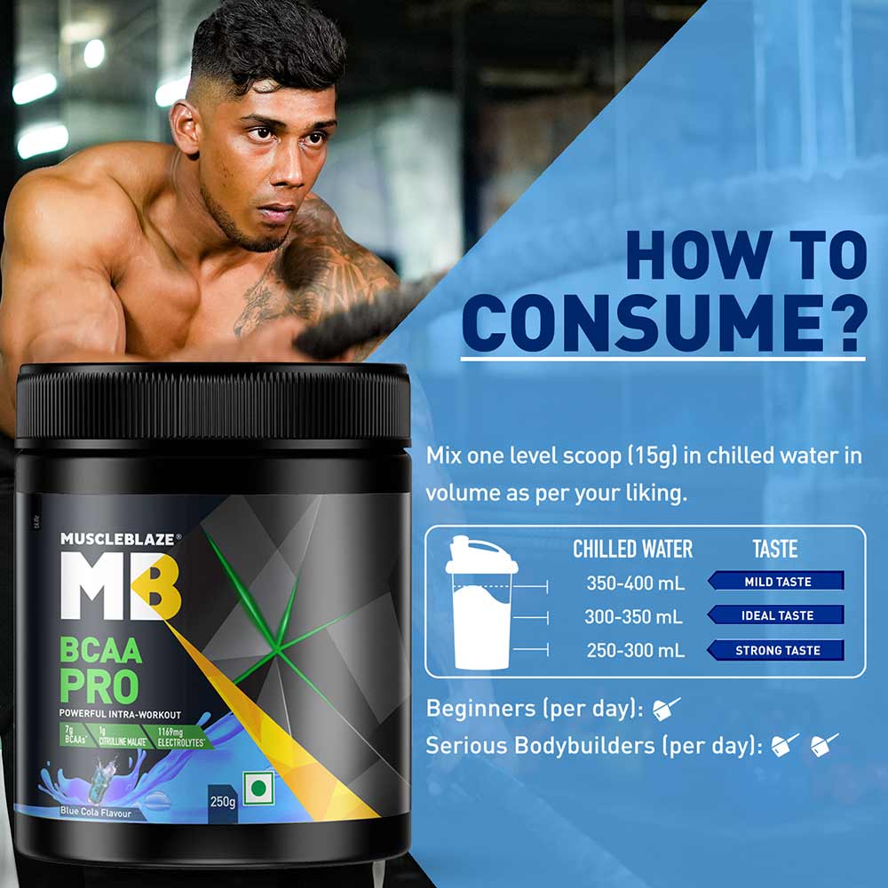 MuscleBlaze BCAA Pro Intra Workout Drink (Watermelon, 0.99 lb)