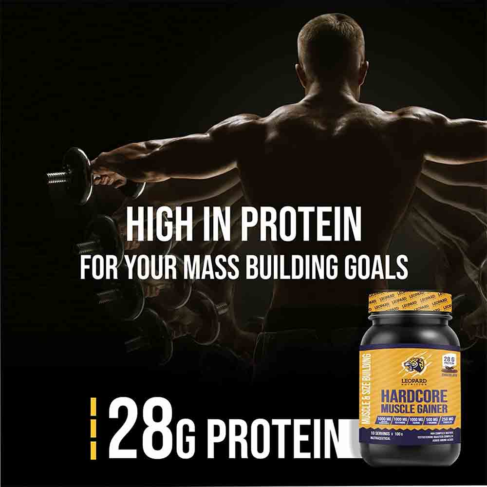 2 - Leopard Nutrition Hardcore Muscle Gainer,  2.2 lb  Chocolate 