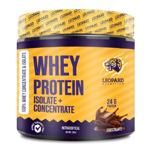 1 - Leopard Nutrition Whey Protein Isolate + Concentrate,  0.55 lb  Chocolate 