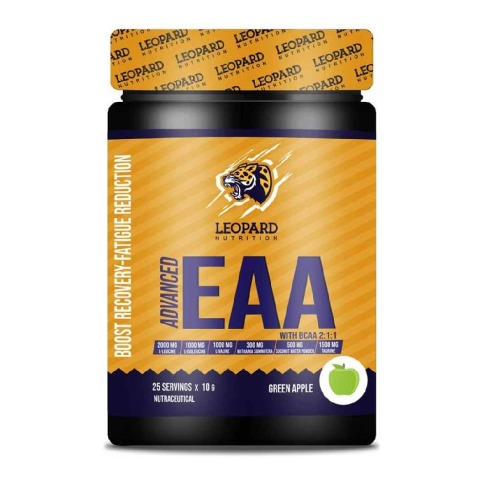 1 - Leopard Nutrition Advanced EAA,  Green Apple  0.55 lb  25 Servings 