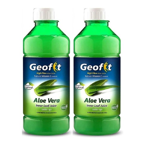Geofit Aloe Vera Juice, 500 ml Unflavoured Pack of 2