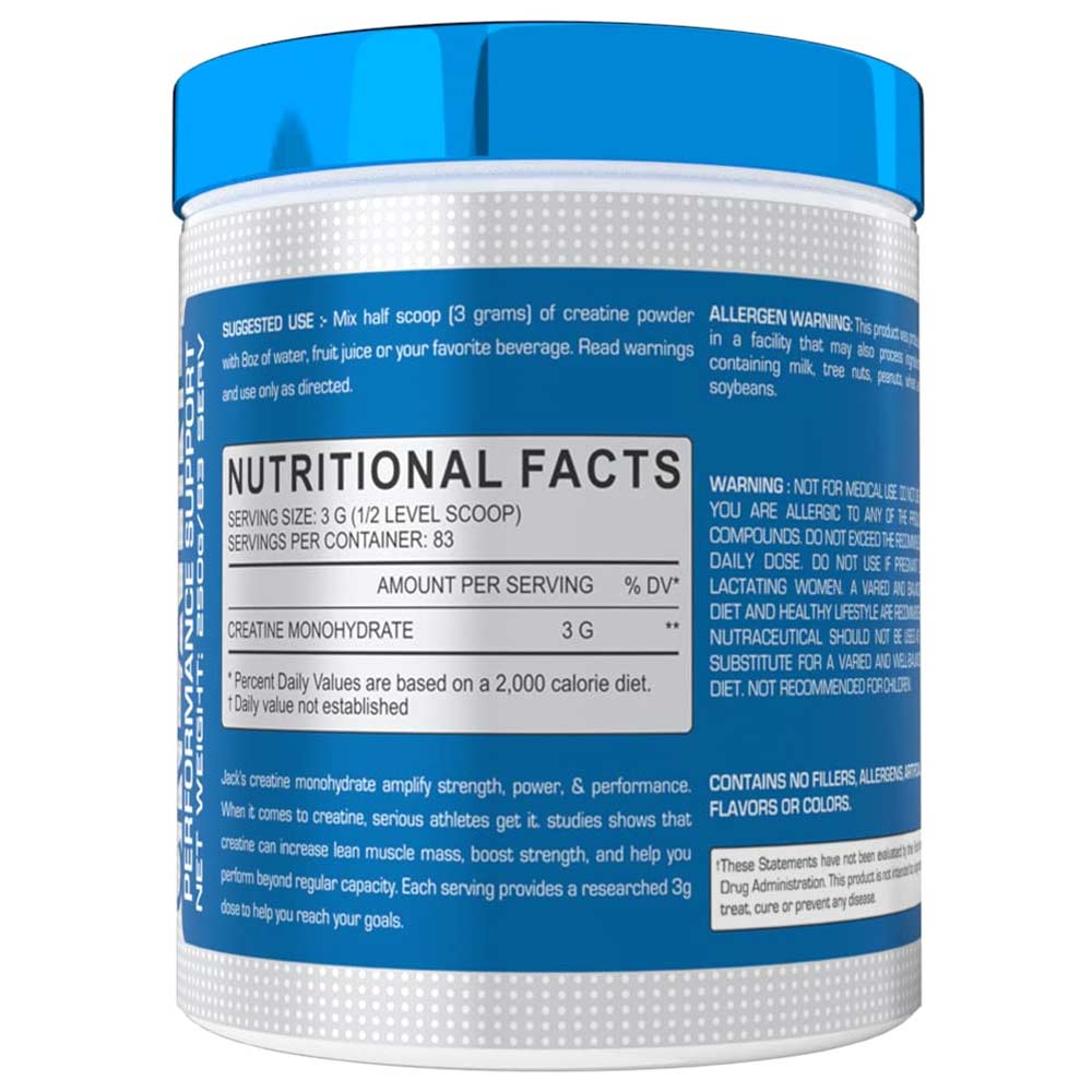 2 - Jacks Nutrition Micronized Creatine Monohydrate,  Unflavoured  0.55 lb 