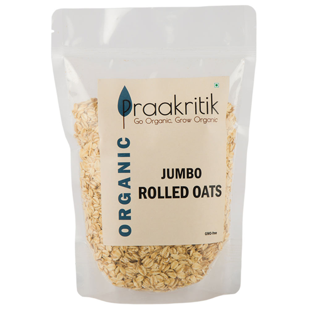 1 - Praakritik Organic Jumbo Rolled Oats (Pack of 2),  500 g  Unflavoured 