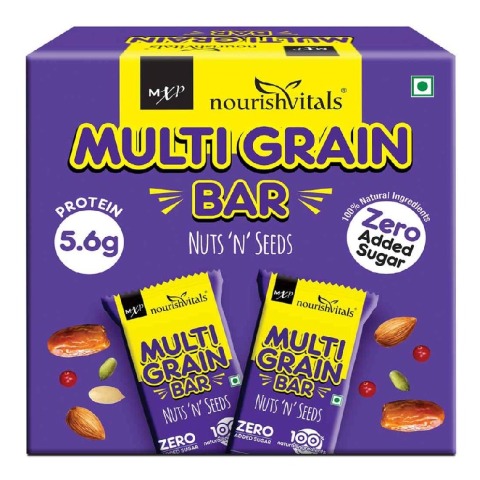 1 - NourishVitals Multi Grain Bar,  5 bar(s)  Nuts N Seeds 