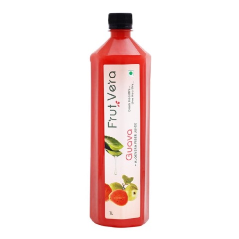 1 - FrutVera Guava + Alovera Fiber Juice,  Unflavoured  1 L 