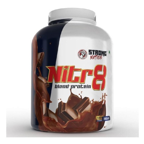 1 - Strong Nation Supps NITR8 Blend Protein,  4 lb  Chocolate 