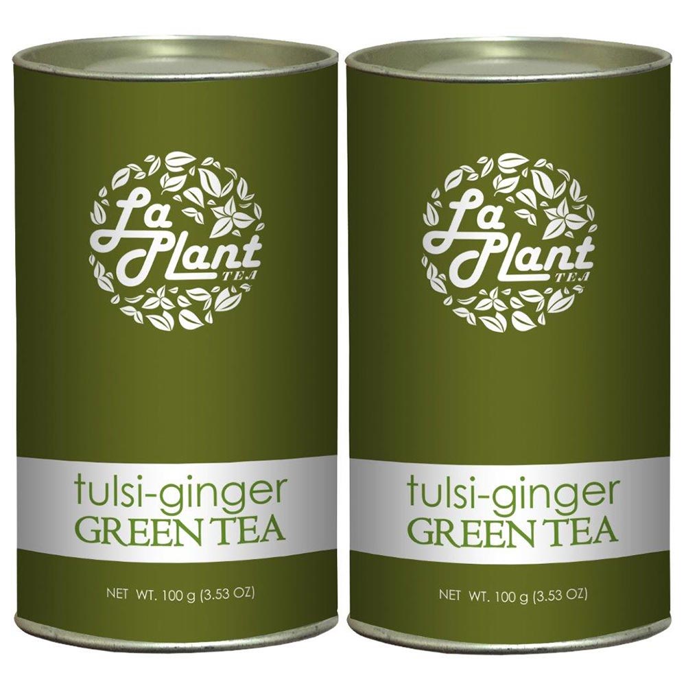 Laplant Tulsi-Ginger Green Tea,  100 g  Tulsi Ginger (Pack of 2) 