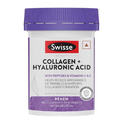 1 - Swisse Beauty Collagen + Hyaluronic Acid,  30 tablet(s)  Unflavoured 