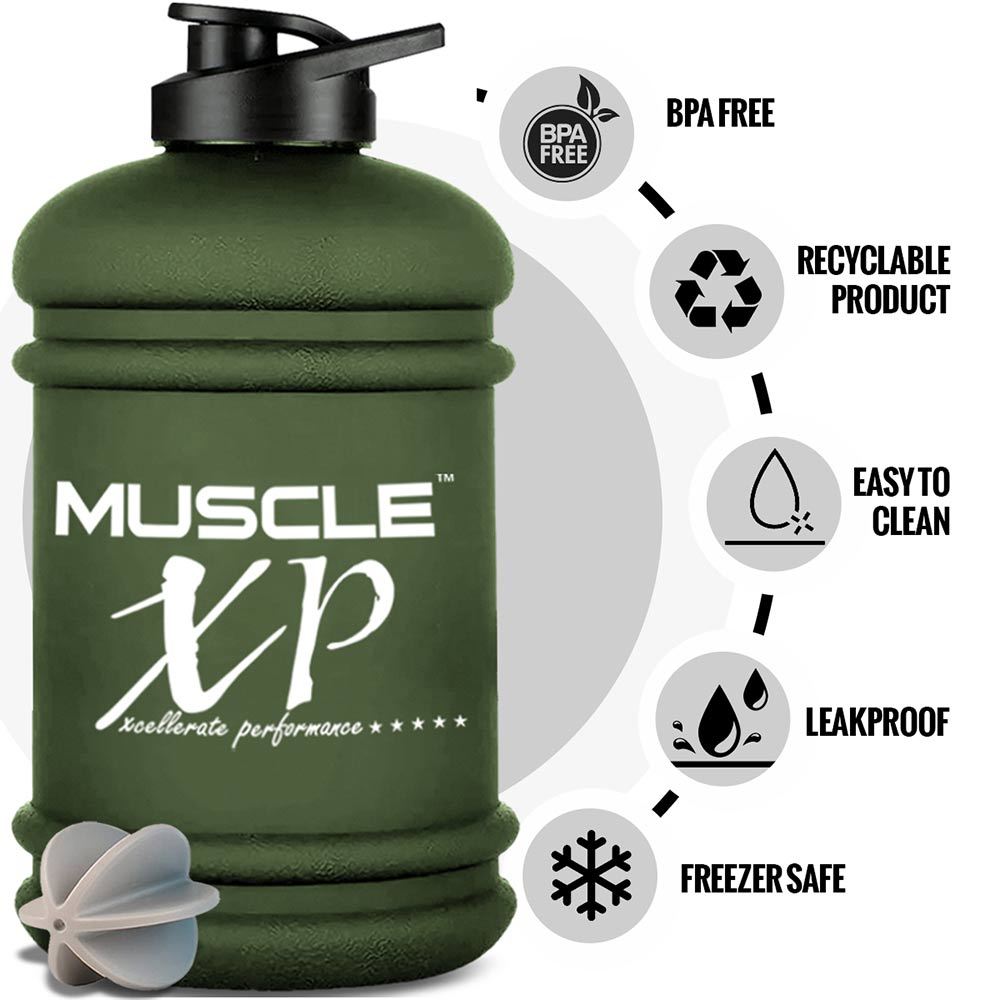 3 - MuscleXP BoldXP Gallon Water Bottle,  Military Green  2.2 L 