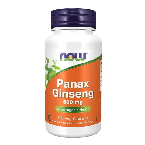 1 - Now Panax Ginseng 500mg,  100 veggie capsule(s) 