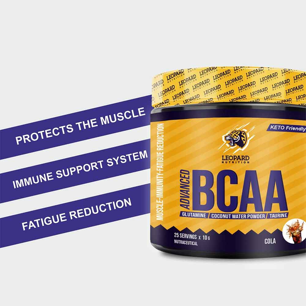4 - Leopard Nutrition Advanced BCAA,  0.55 lb  25 Servings  Cola 