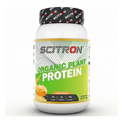 1 - Scitron Organic Plant Protein, 2.2 lb Peach Mango
