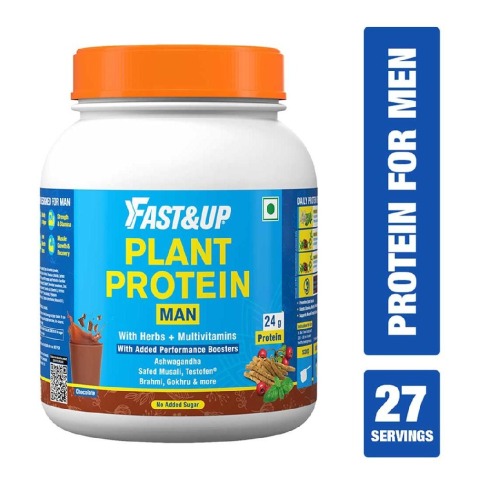 1 - Fast & Up Plant Protein with Herbs & Multivitamins for Men,  2.2 lb  Chocolate 