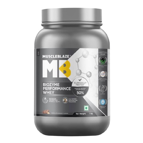 1 - MuscleBlaze Biozyme Performance Whey, 2.2 lb Chocolate Hazelnut