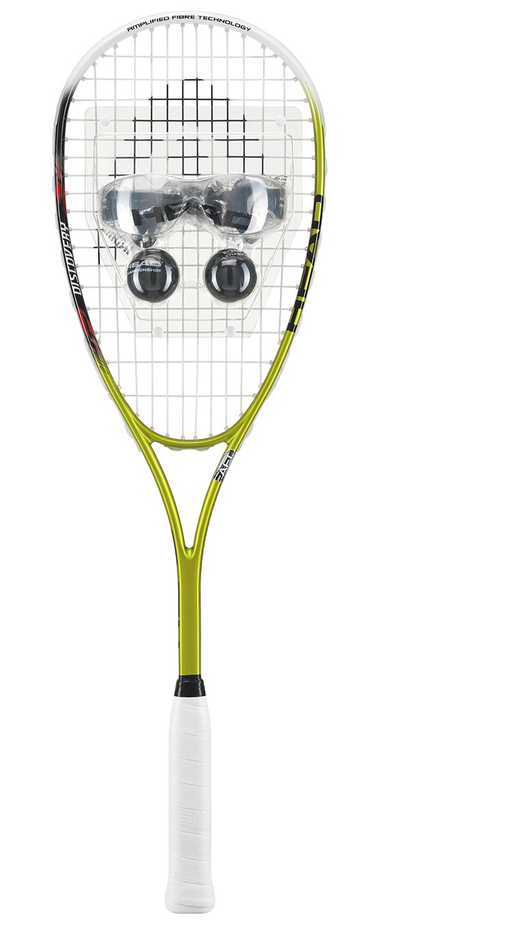 Head AFT Discovery Squash Pack (Consists of 1 PCT Elite Racket, 1 Eyewear and 2 Balls)