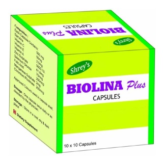 Shrey's Biolina Plus (Spirulina), 100 capsules