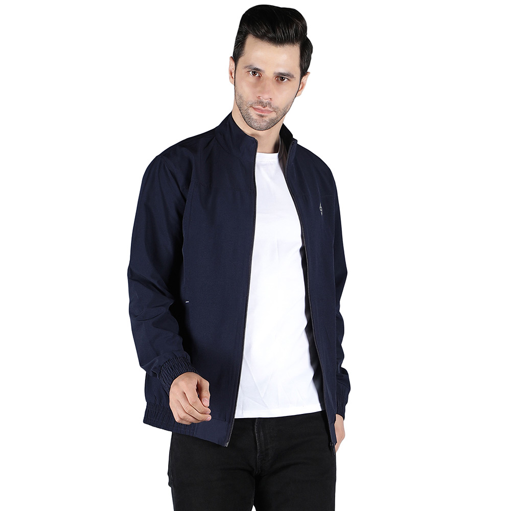 1 - John Ally Winter Gym Jacket for Men,  Navy Blue  Medium 
