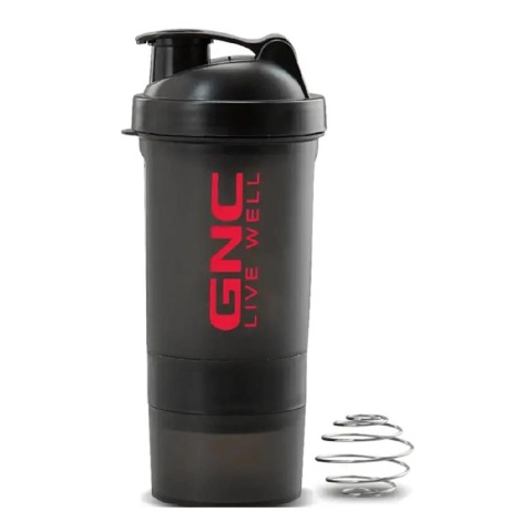 1 - GNC Live Well Plastic Shaker,  Black, Freebie  750 ml 