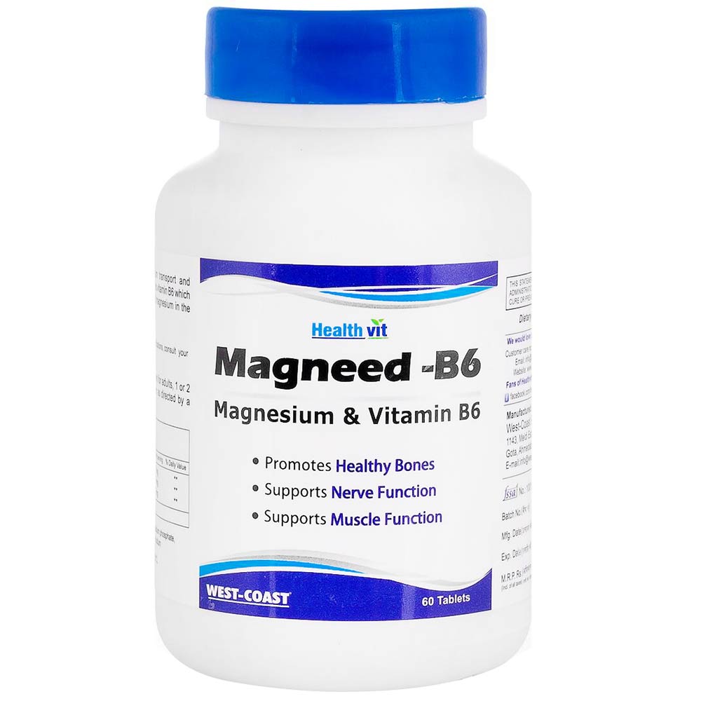 Healthvit Magnesium & Vitamin B6,  Unflavoured  60 tablet(s) 