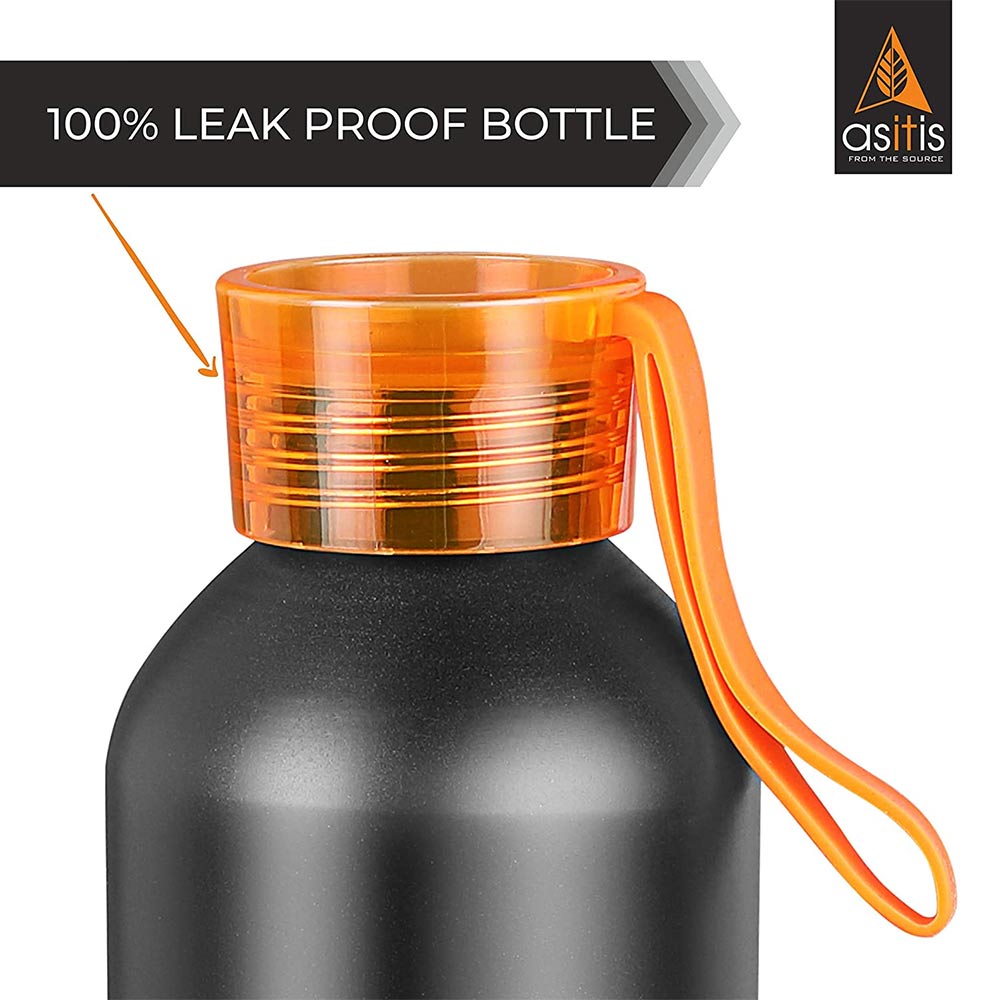 4 - Asitis Nutrition No Shortcuts Water Bottle,  Black  750 ml 