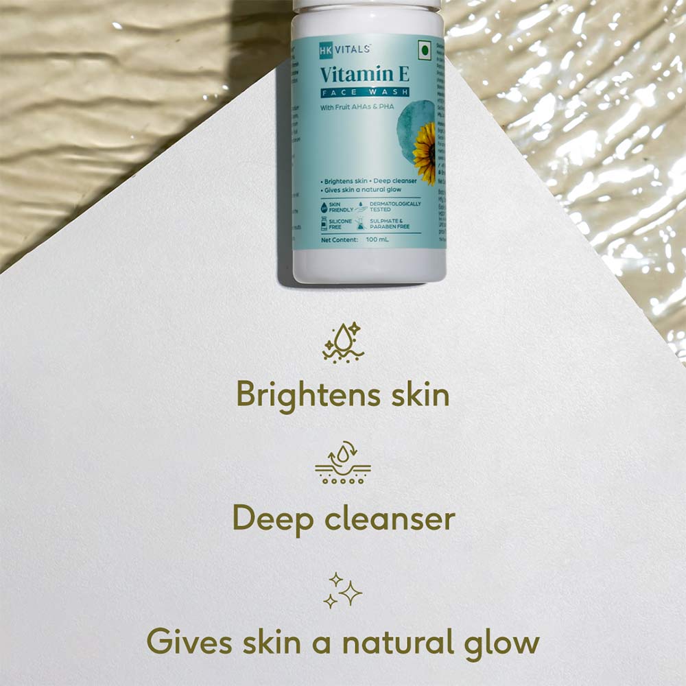 3 - HK Vitals Vitamin E Face Wash by HealthKart,  100 ml  All Skin Type 