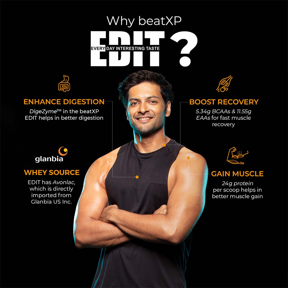2 - beatXP EDIT 100% Whey Protein Concentrate,  2.2 lb  Unflavored (with 7 Different Flavours) 
