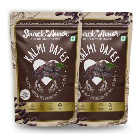 1 - SnackAmor Kalmi Dates, 250 g Unflavoured (Pack of 2)