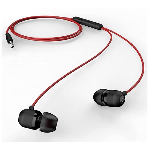 1 - Syska HE910 Wired Earphones, Black & Red