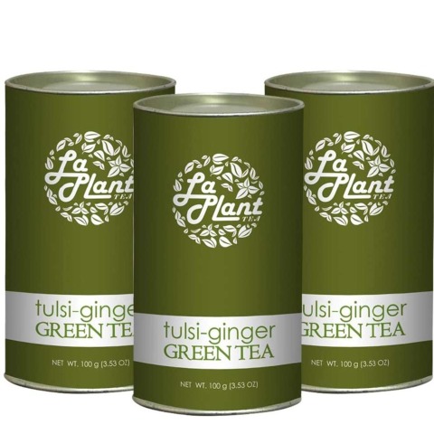 Laplant Tulsi-Ginger Green Tea,  100 g  Tulsi Ginger (Pack of 3) 