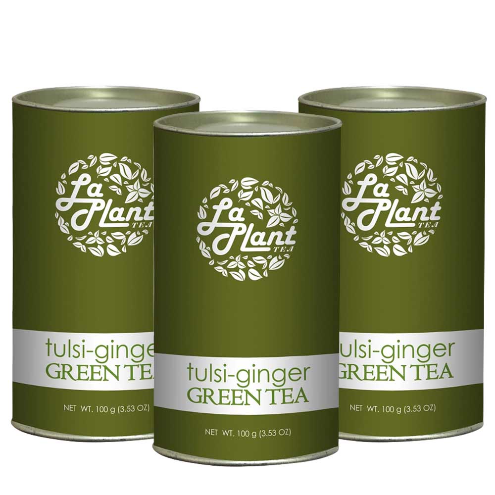 Laplant Tulsi-Ginger Green Tea,  100 g  Tulsi Ginger (Pack of 3) 
