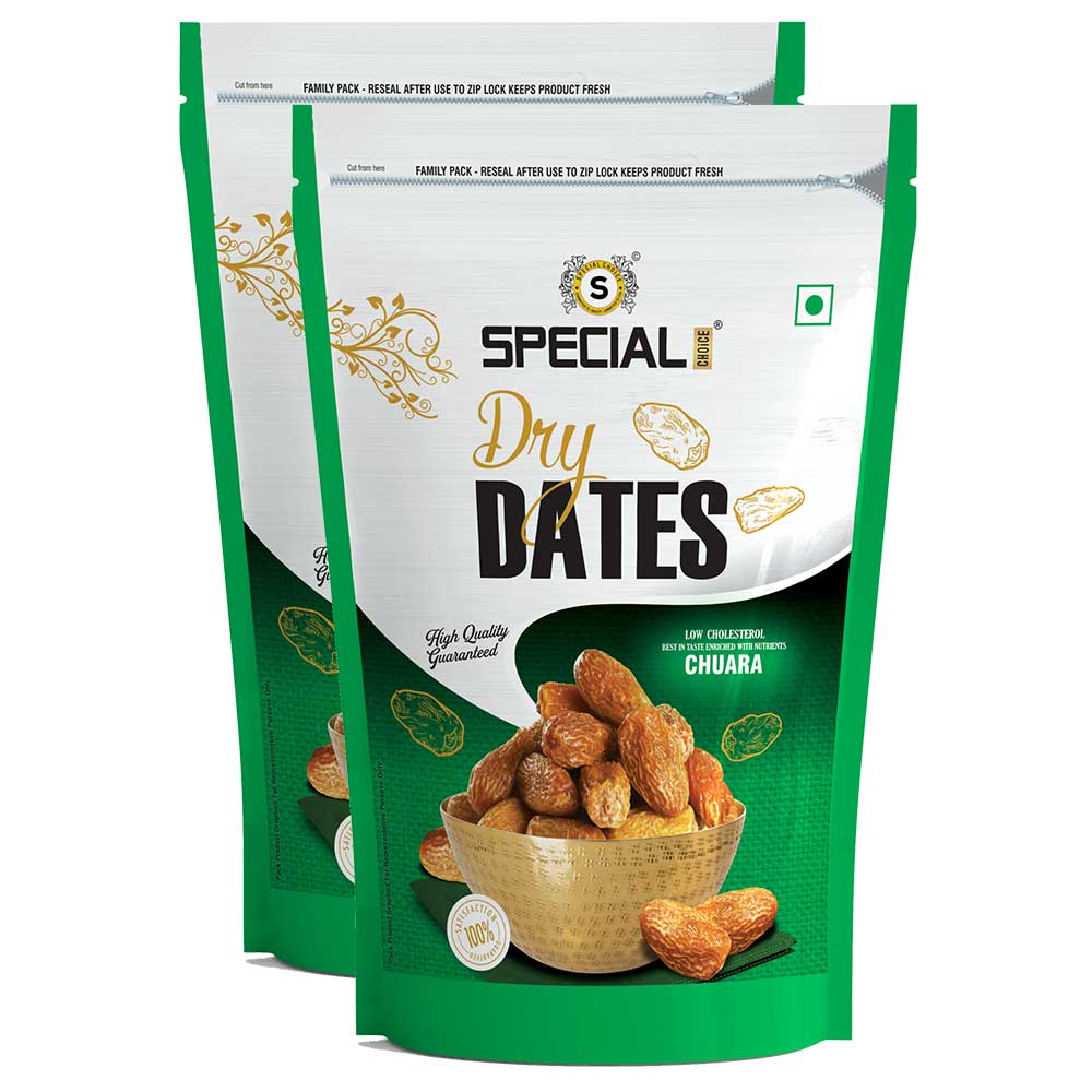 1 - Special Choice Dry Dates (Chuara),  1 kg  Unflavoured Tiger (Pack of 2) 