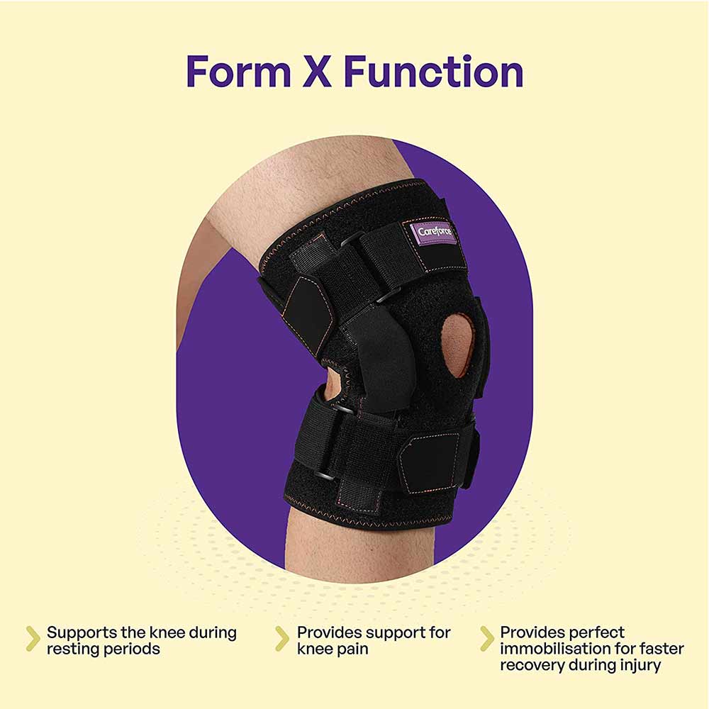 3 - Careforce Hinged Knee Support,  Black  Large-Extra Large 