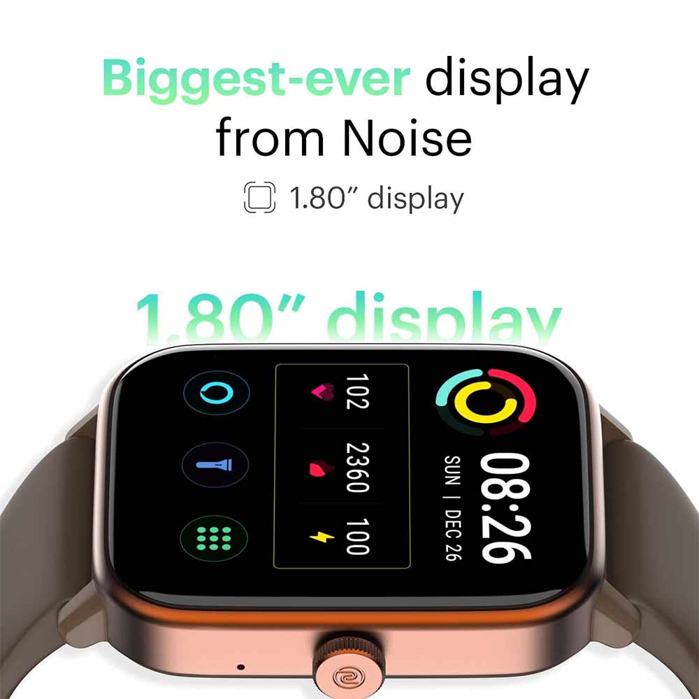 1 - Noise ColorFit Pro 4 Max Smartwatch,  Vintage Brown  Free Size 