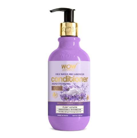 1 - WOW Skin Science Rice Water and Lavender Conditioner,  300 ml  for Brittle & Damaged Hair 