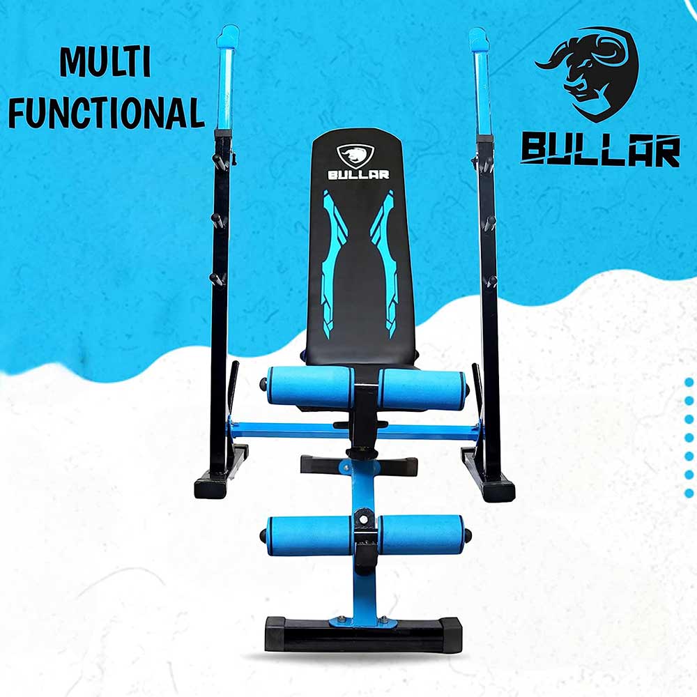 4 - BULLAR Squat Stand for Home Gym,  Black & Blue 