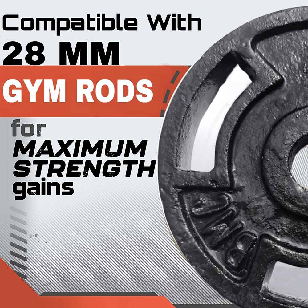 6 - BULLAR 70 kg Cast Iron Home Gym Set