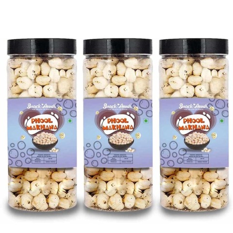 1 - SnackAmor Phool Makhana, Unflavoured (Pack of 3) 55 g
