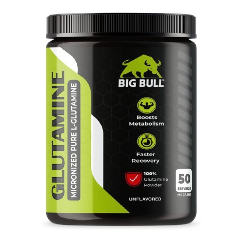 1 - Big Bull Glutamine,  0.55 lb  Unflavoured 