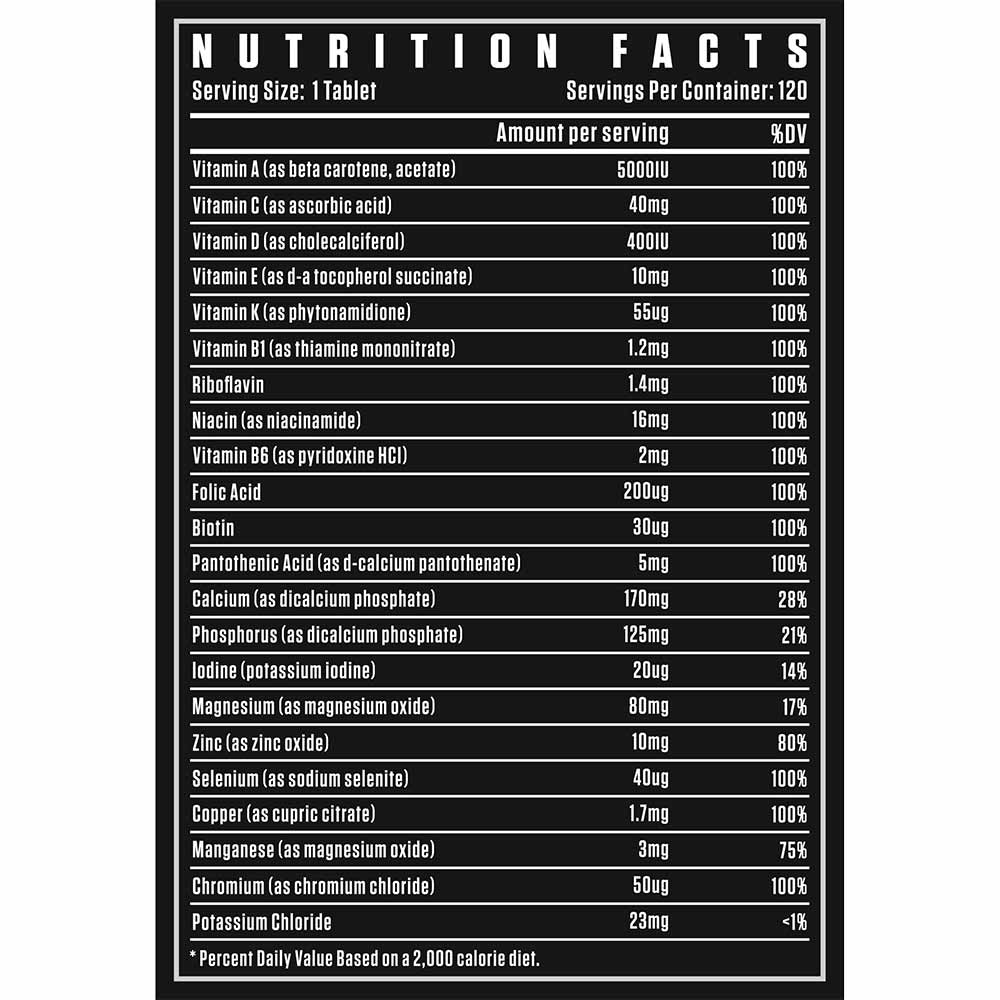 2 - Dexter Jackson Black Series Multivitamin,  120 tablet(s)  Unflavoured 